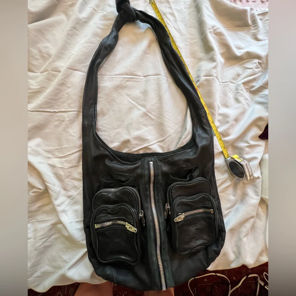 Alexander Wang “Donna” Black Leather Hobo Bag